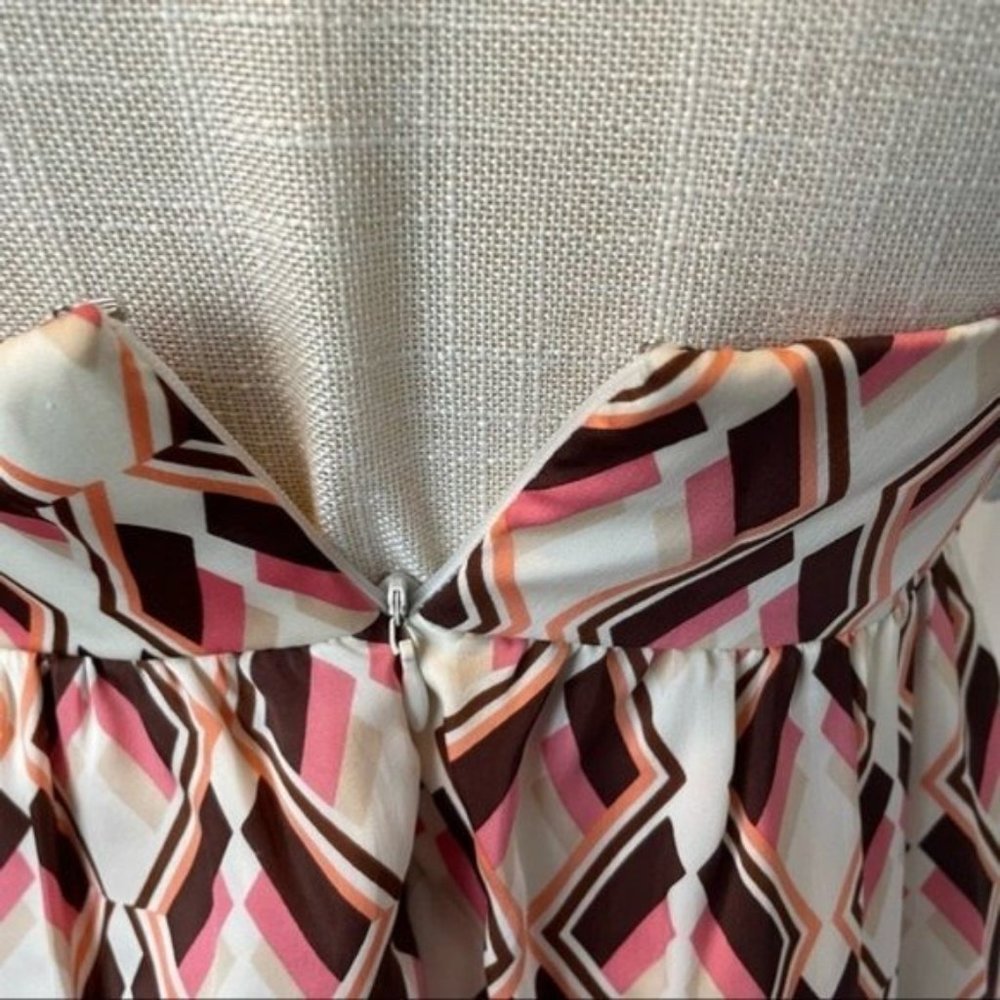 Shoshanna 100% Silk Strapless Knot Dress 4 - Picture 9 of 13